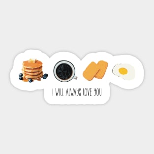 Pancakes and Coffee Sticker